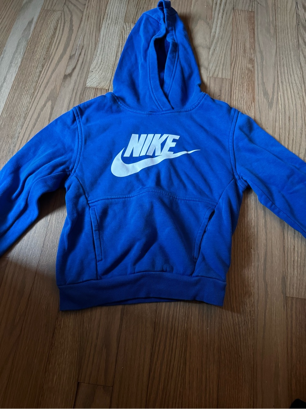 Nike Royal Blue Hoodie with White Swoosh Logo